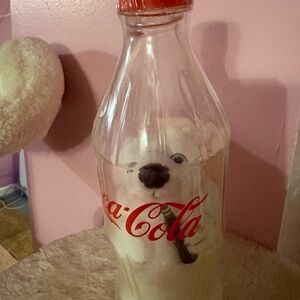 Coca-Cola Bottle with Polar Bear Toy